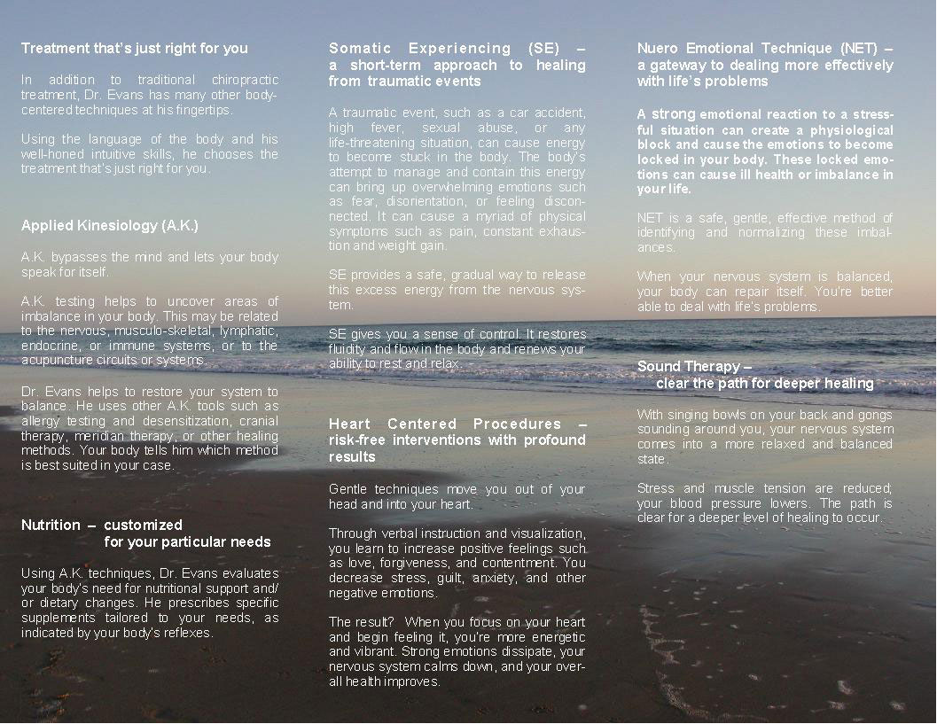 Bi-Fold Brochure Sample, Fattah Evans